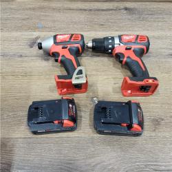 AS-IS Milwaukee M18 18V Cordless Brushed 2 Tool Drill/Driver and Impact Driver Kit