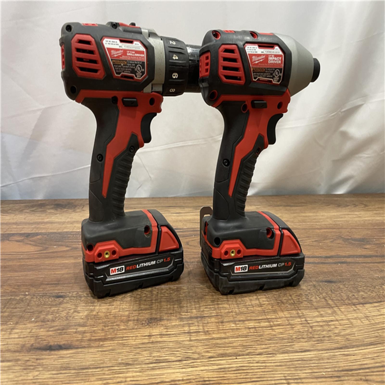 AS-IS Milwaukee M18 Brushed Cordless (2-Tool) Drill/Driver and Impact Driver Kit