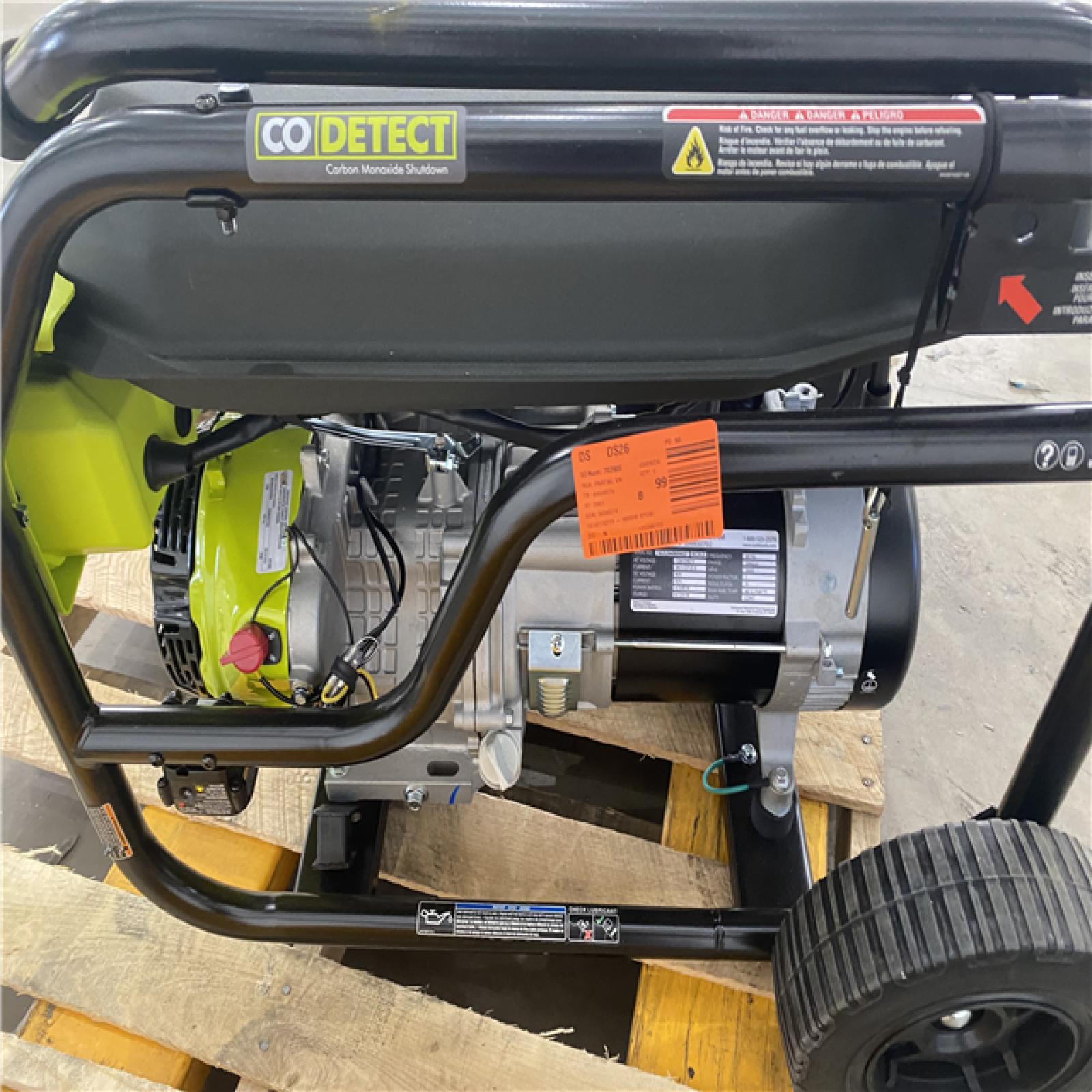 Houston Location - AS-IS Ryobi Easy Start 6,500 Running Watts 8,125 Starting Watts Generator