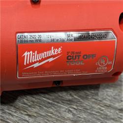 AS-IS MILWAUKEE M12 FUEL 12V Lithium-Ion Brushless Cordless 3 in. Cut Off Saw (Tool-Only)