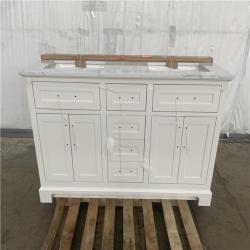 Houston Location AS-IS - Home Decorators Collection Doveton 60in. White - Bathroom Vanity