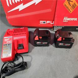 HOUSTON LOCATION - AS-IS (APPEARS LIKE NEW) Milwaukee M18 FUEL 18V Lithium-Ion Brushless Cordless Hammer Drill and Impact Driver Combo Kit (2-Tool) with 2 Batteries