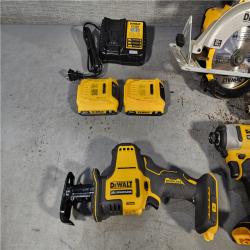 HOUSTON LOCATION - AS-IS DEWALT 4 TOOL COMBO KIT W/ (2) BATTERY & CHARGER