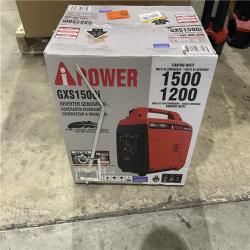 Houston location AS-IS 1500-Watt Recoil Start Gasoline Powered Ultra-Light Inverter Generator with 60cc OHV Engine and CO Sensor Shutdown