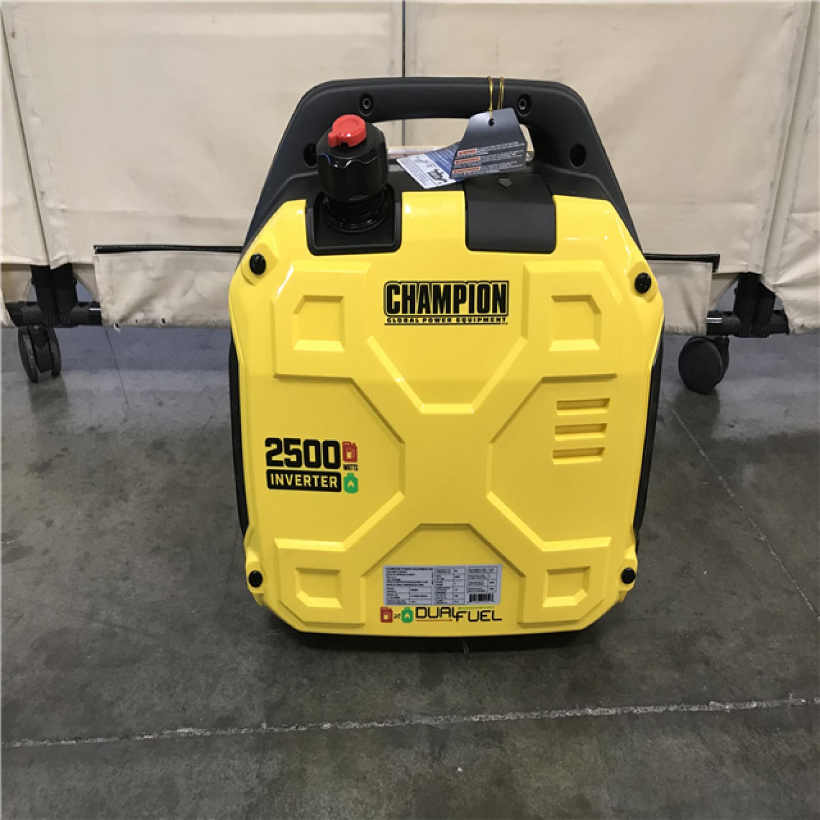 California AS-IS Champion Power Equipment 2500-Watt Recoil Start Ultra-Light Portable Gas and Propane Powered Dual Fuel Inverter Generator with CO Shield