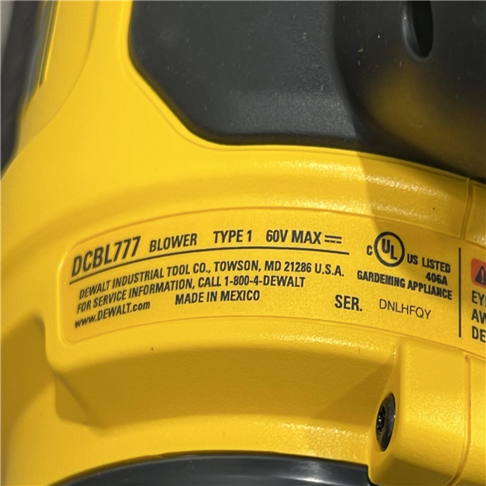 AS-IS DEWALT FLEXVOLT 60V MAX 160 MPH 760 CFM Brushless Cordless  and Charger