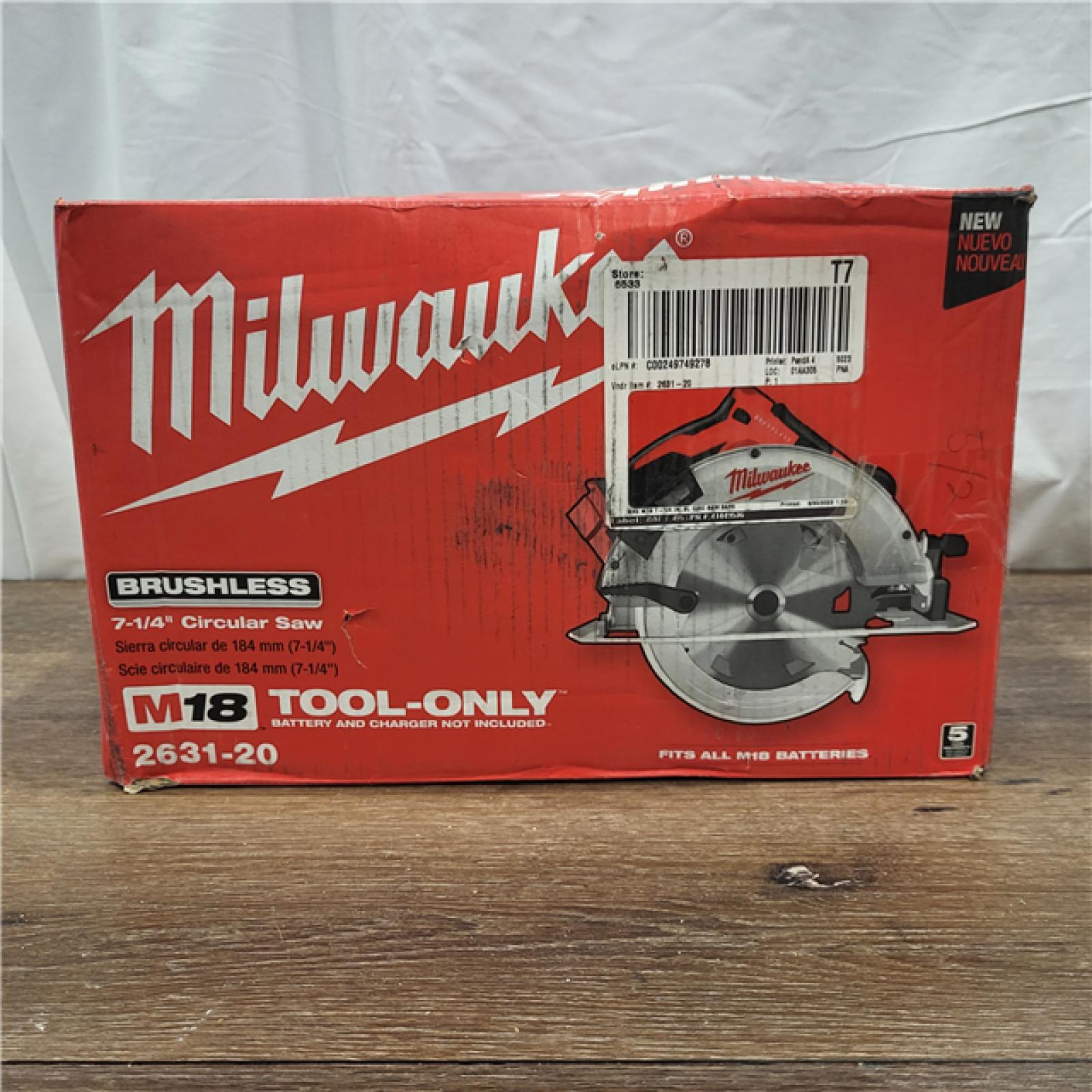 AS-IS Milwaukee M18 7-1/4  18V Brushless Circular Saw 2631-20 (Bare Tool)