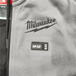 AS-IS Milwaukee M12 Lithium-Ion Cordless Gray Heated Jacket Hoodie Kit (2X-Large)