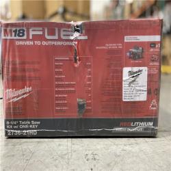 NEW! - Milwaukee M18 FUEL ONE-KEY 18- volt Lithium-Ion Brushless Cordless 8-1/4 in. Table Saw Kit W/(1) 12.0Ah Battery & Rapid Charger