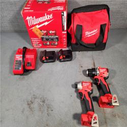 HOUSTON LOCATION - AS-IS M18 18V Lithium-Ion Brushless Cordless Compact Drill/Impact Combo Kit (2-Tool) W/(2) 2.0 Ah Batteries, Charger & Bag