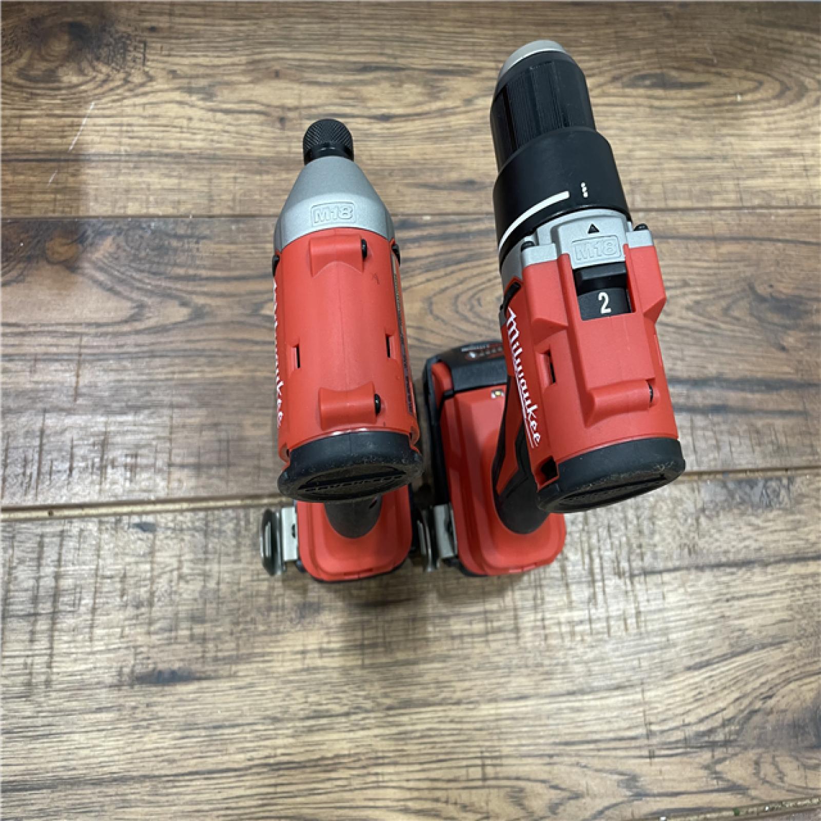 AS-IS Milwaukee M18 18V Lithium-Ion Brushless Cordless Compact Drill/Impact Combo Kit (2-Tool)