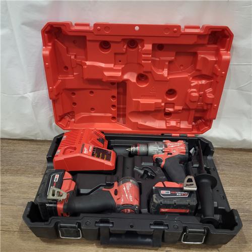 AS-IS Milwaukee M18 FUEL 18V Lithium-Ion Brushless Cordless Hammer Drill and Impact Driver Combo Kit (2-Tool) with 2 Batteries