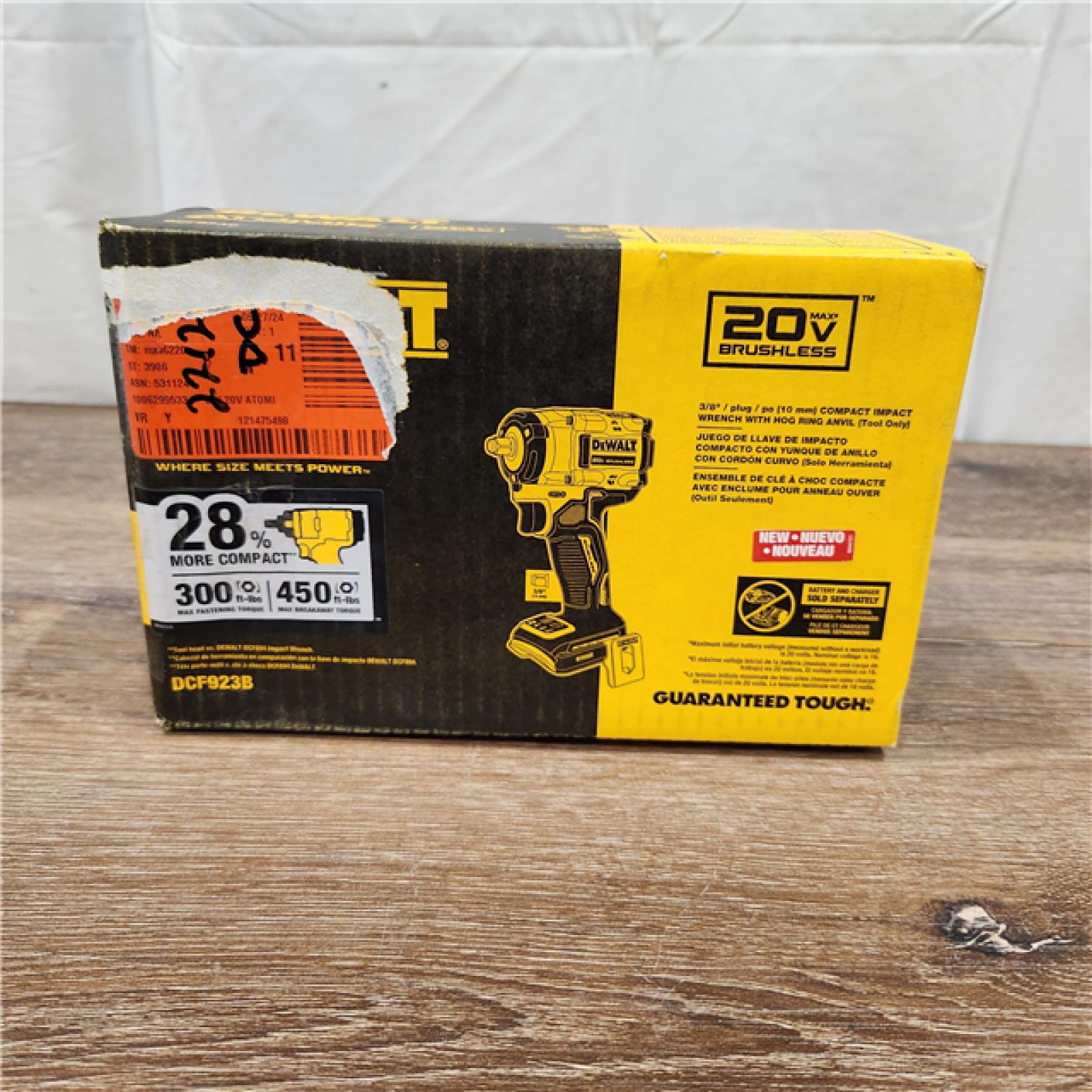 AS-IS DeWalt 20V MAX ATOMIC 3/8 in. Cordless Brushless Compact Impact Wrench Tool Only