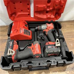 AS-IS Milwaukee M18 FUEL 18V Lithium-Ion Brushless Cordless Hammer Drill and Impact Driver Combo Kit (2-Tool) with 2 Batteries