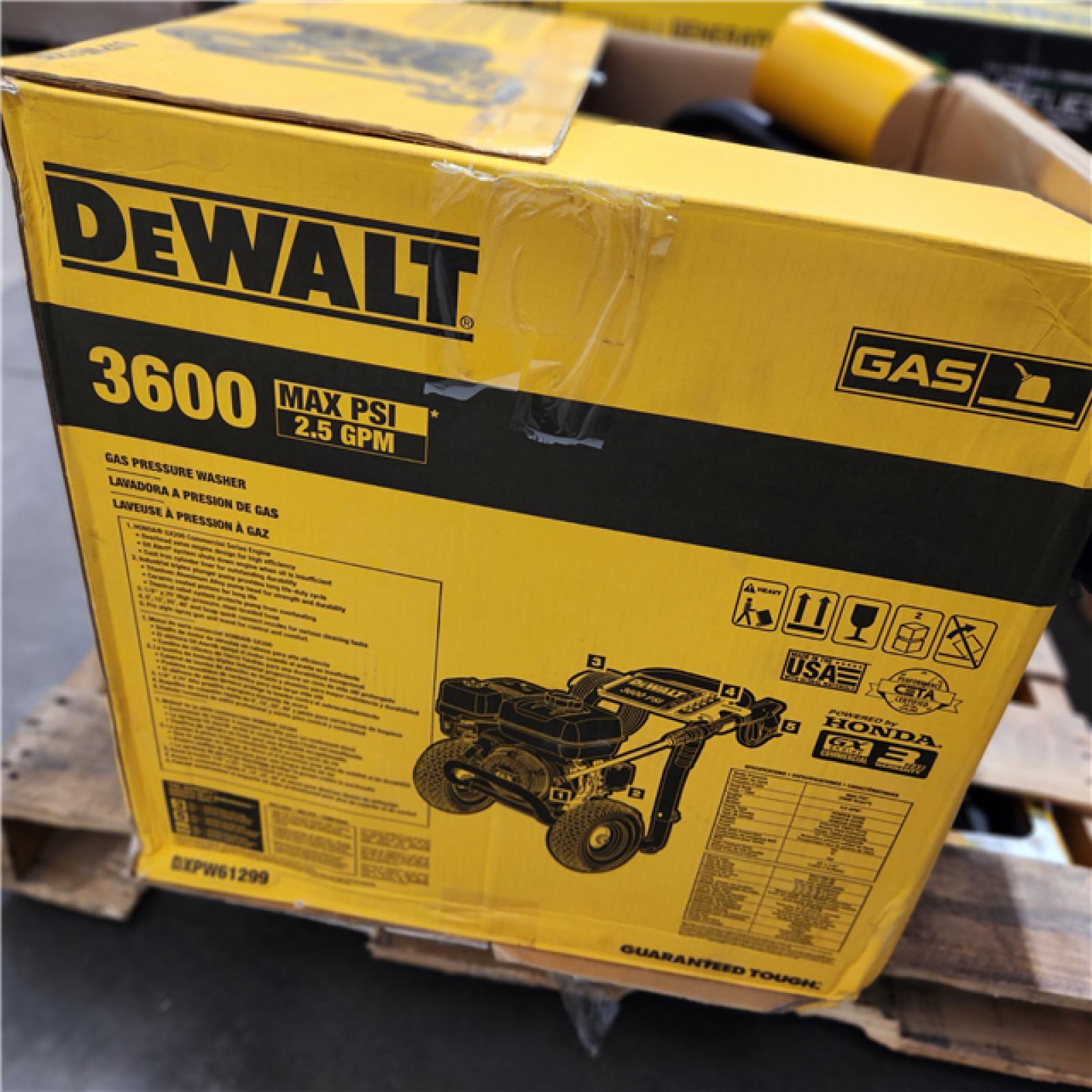 Dallas Location - As-Is DEWALT 3600 PSI 2.5 GPM Gas Pressure Washer -Appears Like New Condition