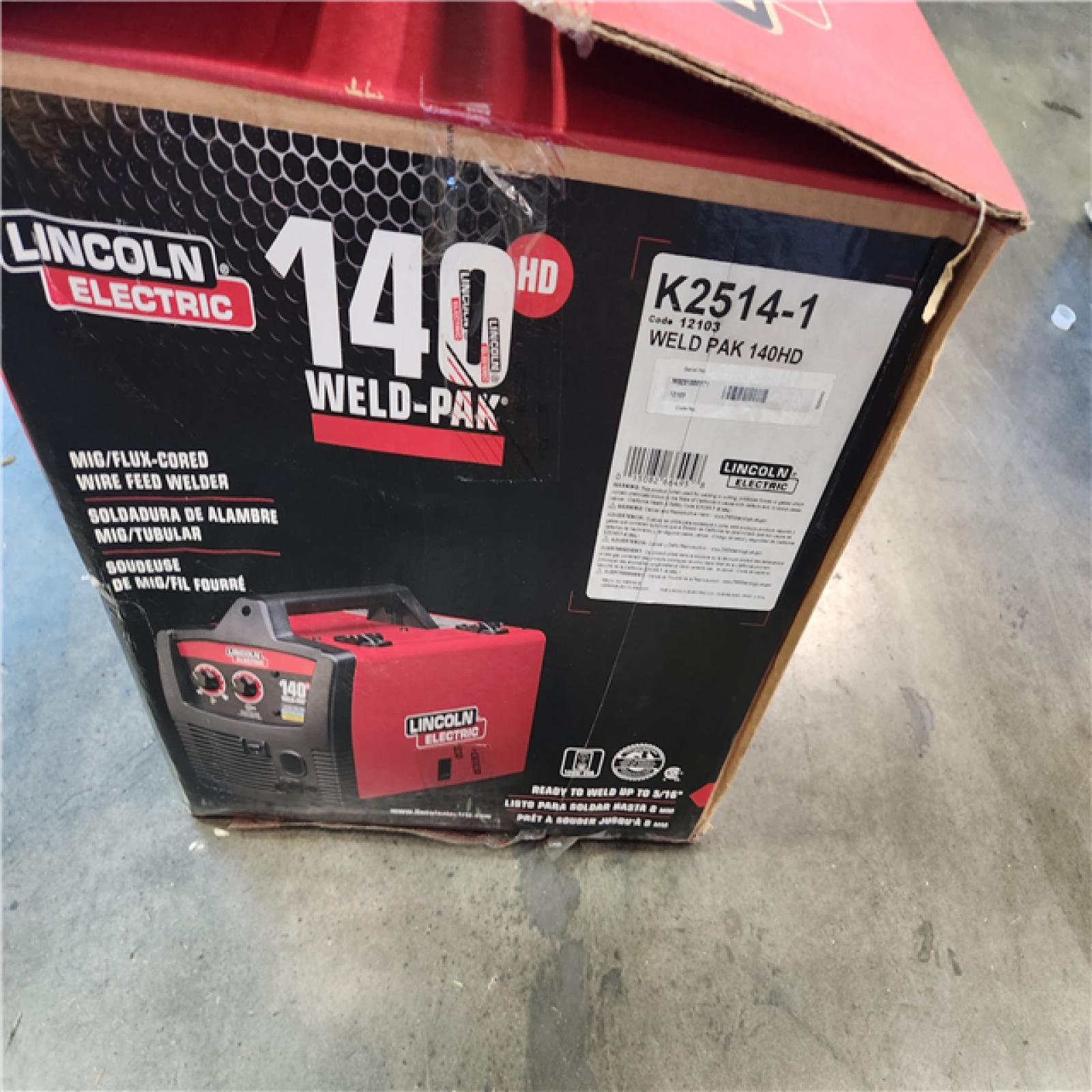 California AS-IS Lincoln Eletectric 140 Amp Weld Pak 140 HD