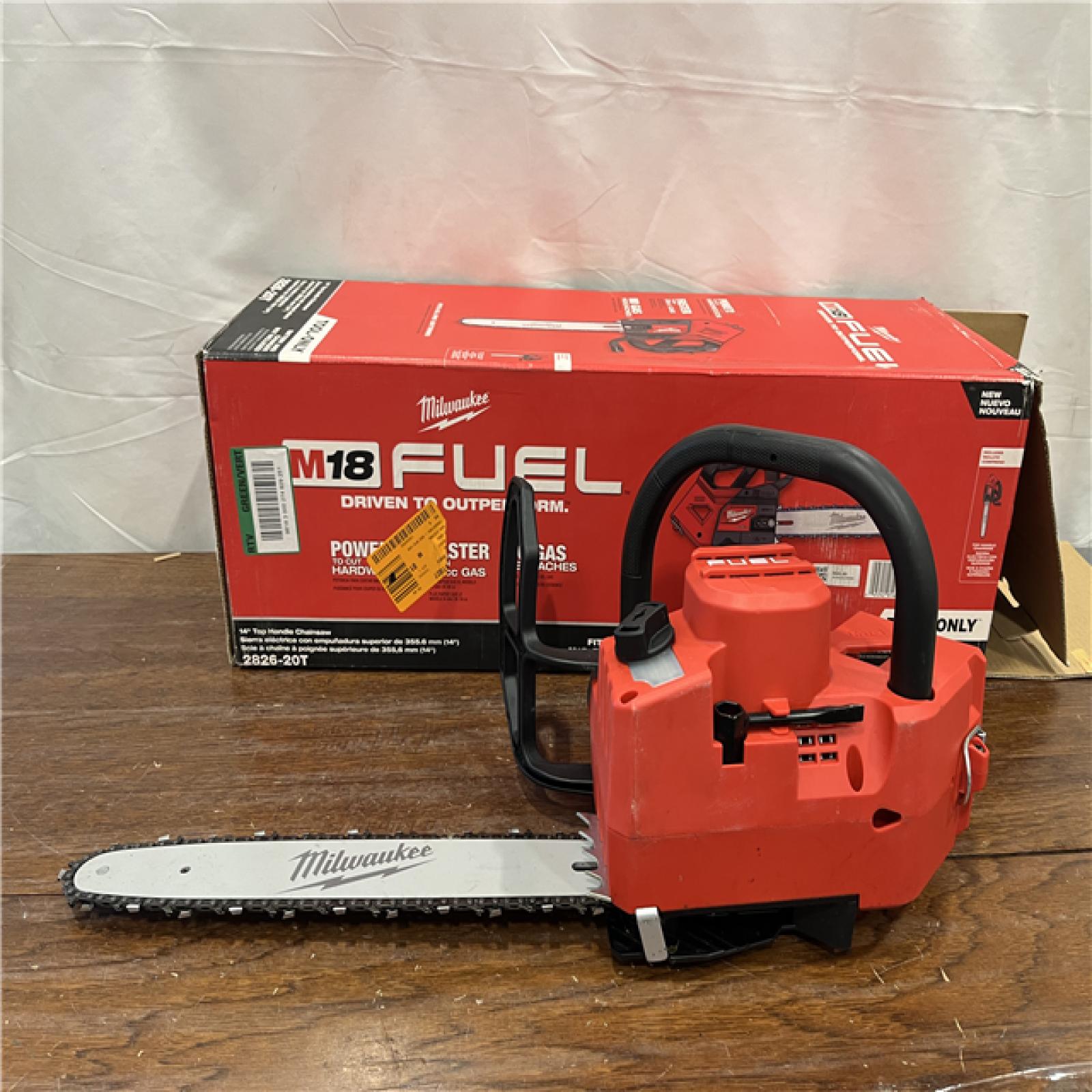 AS-IS Milwaukee Tool 2826-20T M18 FUEL 14  Top Handle 18-Volt Lithium-Ion Brushless Electric Cordless Chainsaw (Tool-Only)