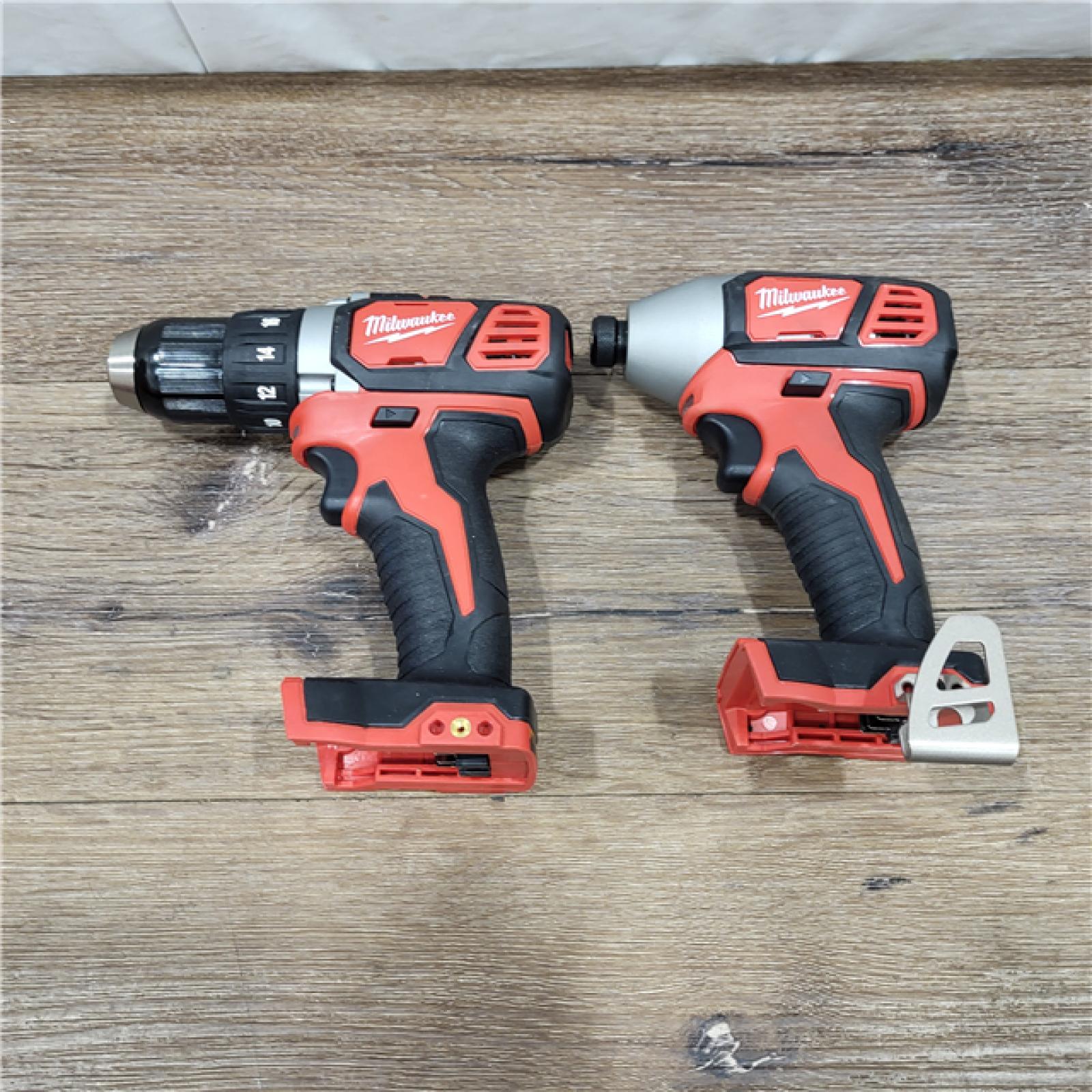 AS-IS Milwaukee M18 18V Cordless Brushed 2 Tool Drill/Driver and Impact Driver Kit