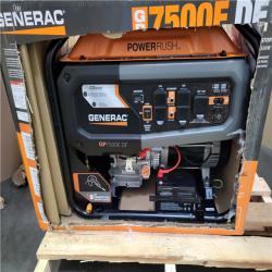 CALIFORNIA AS-IS GENERAC GP 7500E DF DUAL FUEL ELECTRIC START PORTABLE GENERATOR