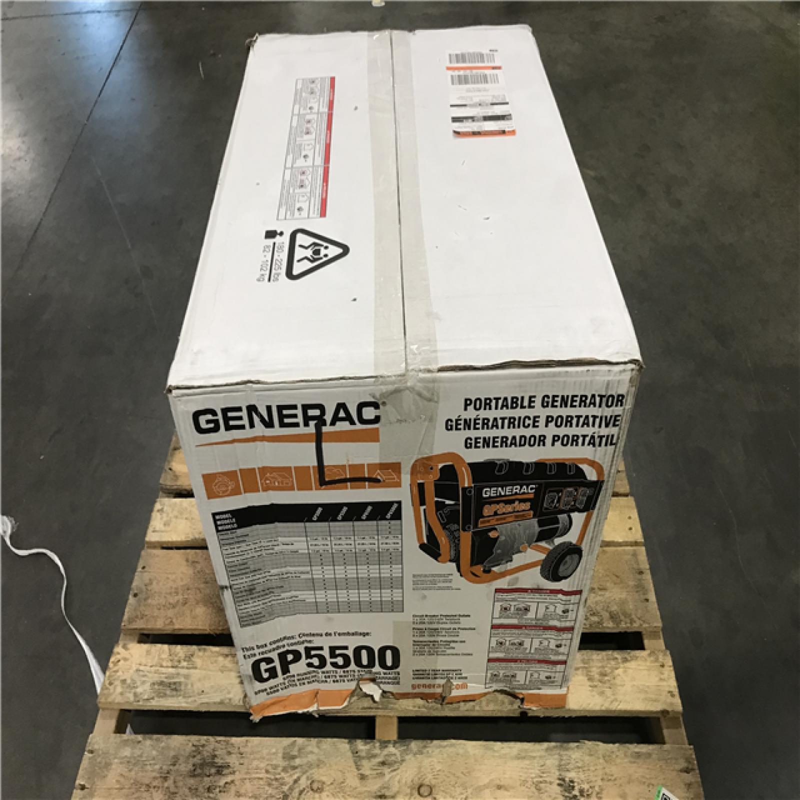 California AS-IS Generac 5500 Watt Portable Generator