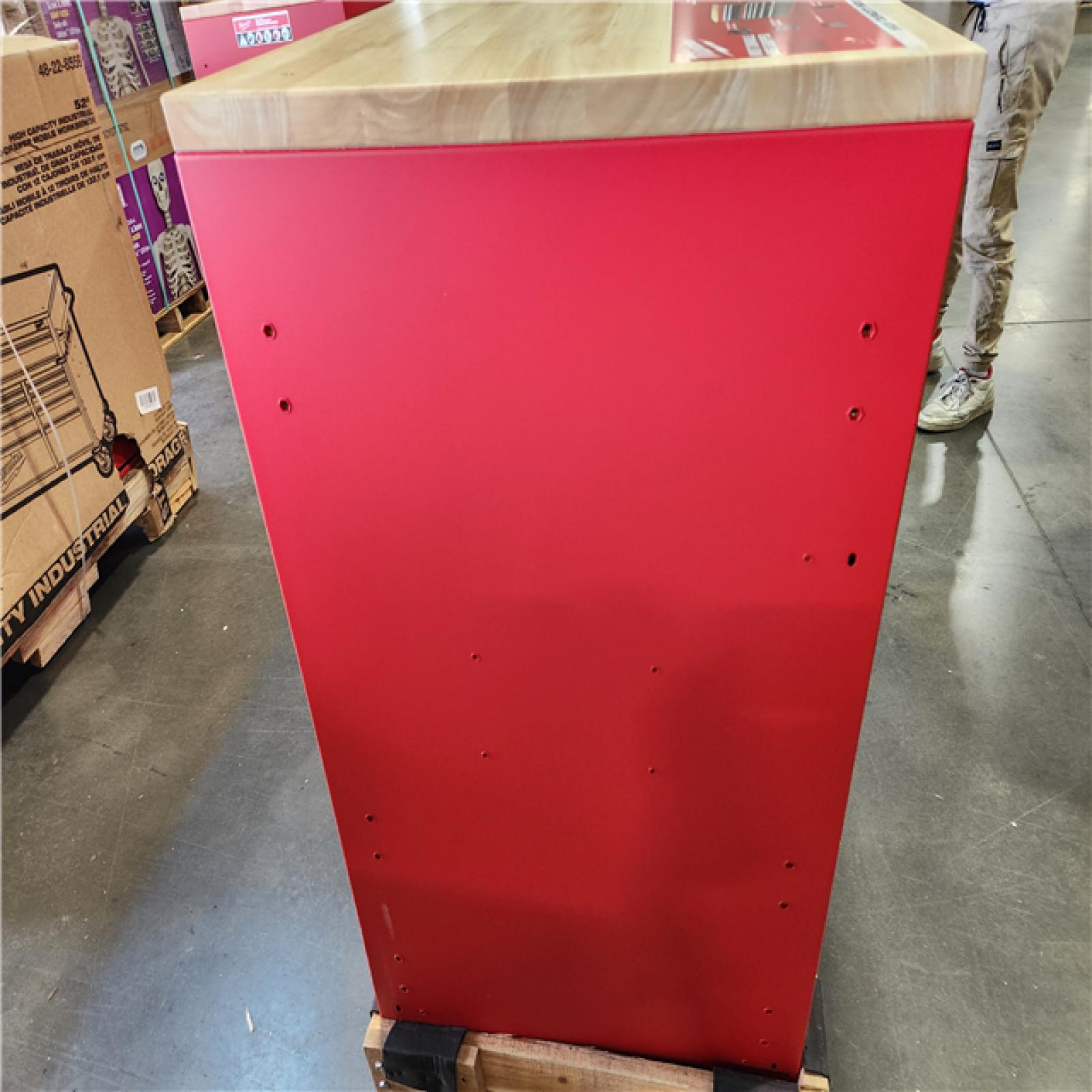 DALLAS LOCATION - Milwaukee Tool Storage 52 in. W Heavy Duty Red Mobile Workbench Cabinet