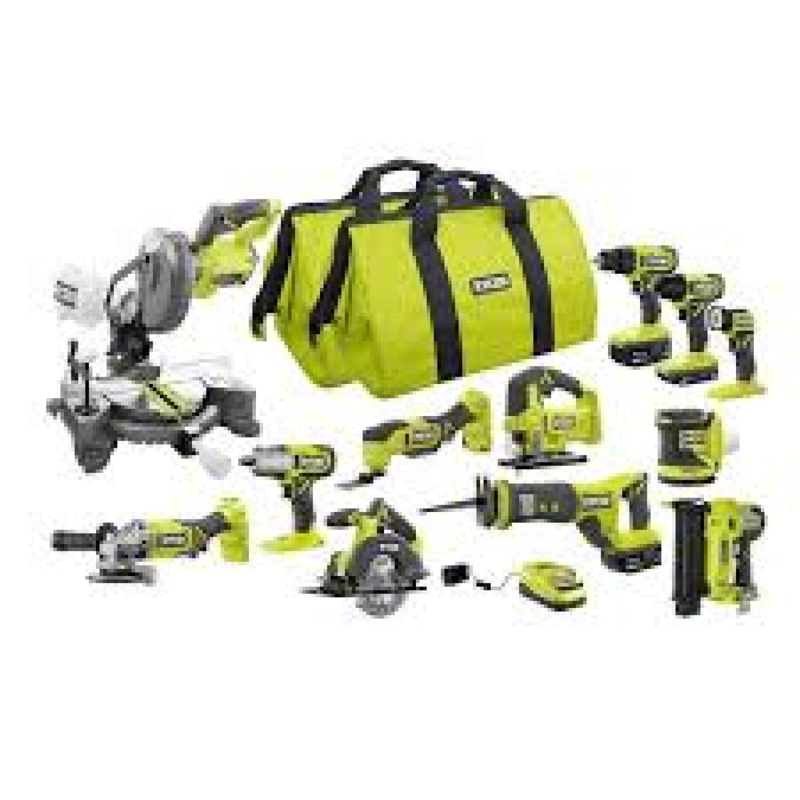 Phoenix Location NEW RYOBI ONE+ 18V Cordless 12-Tool Combo Kit with (1) 1.5 Ah Battery and (2) 4.0 Ah Batteries and Charger