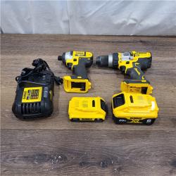 AS-IS 20V MAX Cordless Brushless Hammer Drill/Driver 2 Tool Combo Kit with FLEXVOLT ADVANTAGE