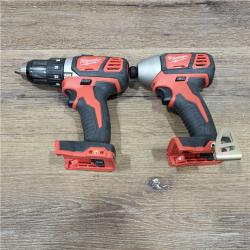 AS-IS M18 18V Lithium-Ion Brushless Cordless Compact Drill/Impact Combo Kit (2-Tool) W/(2) 2.0 Ah Batteries, Charger & Bag