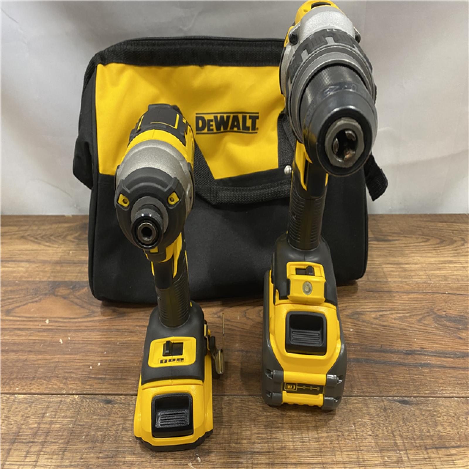 AS IS DEWALT 20V MAX Cordless Brushless Hammer Drill/Driver 2 Tool Combo Kit with FLEXVOLT ADVANTAGE