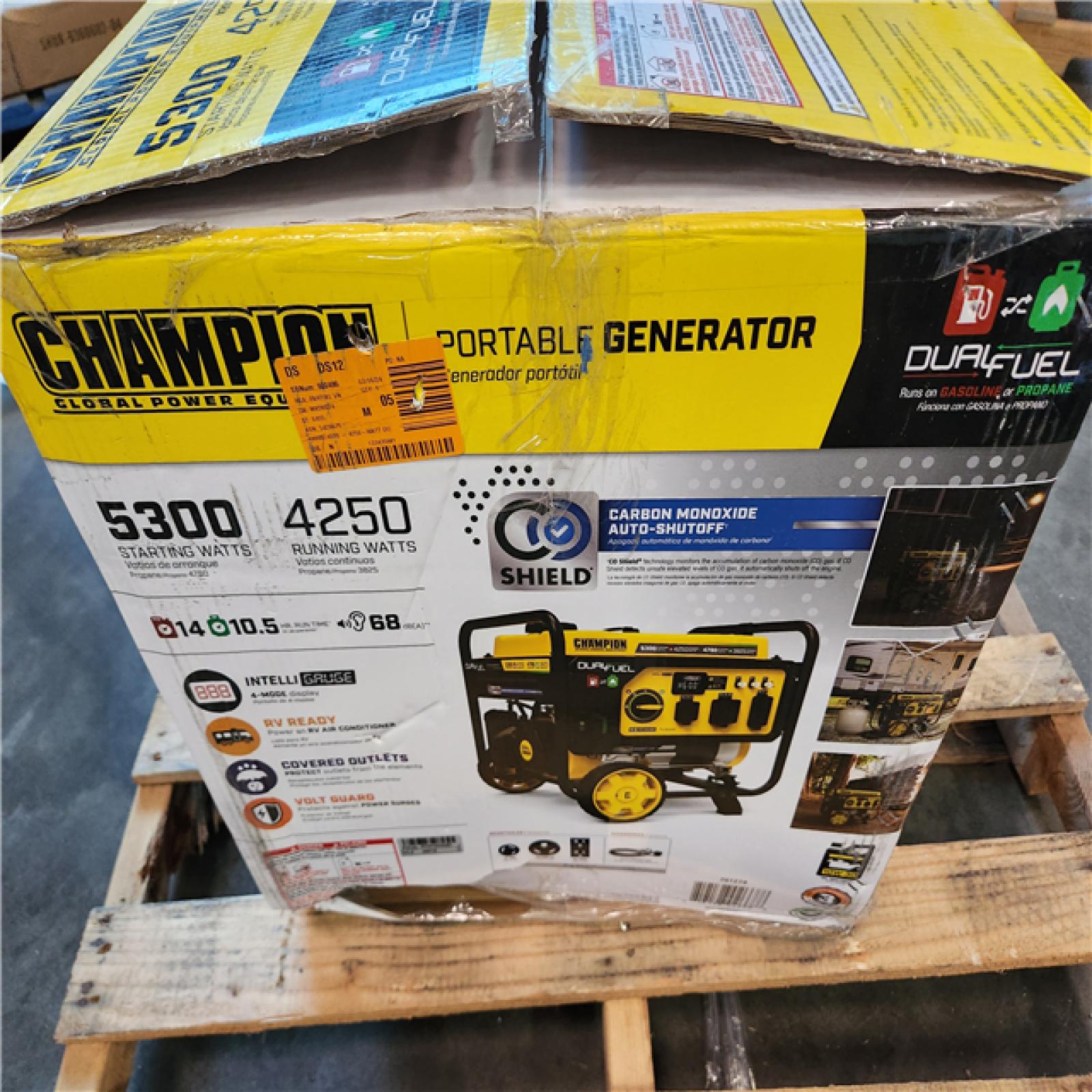 California AS-IS Champion Power Equipment 4250-Watt Recoil Start Duel Fuel Generator