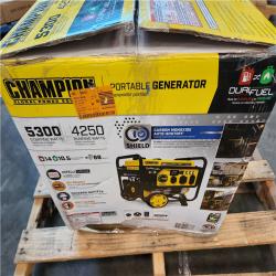 California AS-IS Champion Power Equipment 4250-Watt Recoil Start Duel Fuel Generator