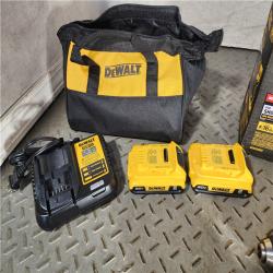 HOUSTON LOCATION - AS-IS DEWALT ATOMIC 20-Volt MAX Lithium-Ion Cordless Combo Kit (2-Tool) with (2) 2.0Ah Batteries, Charger and Bag