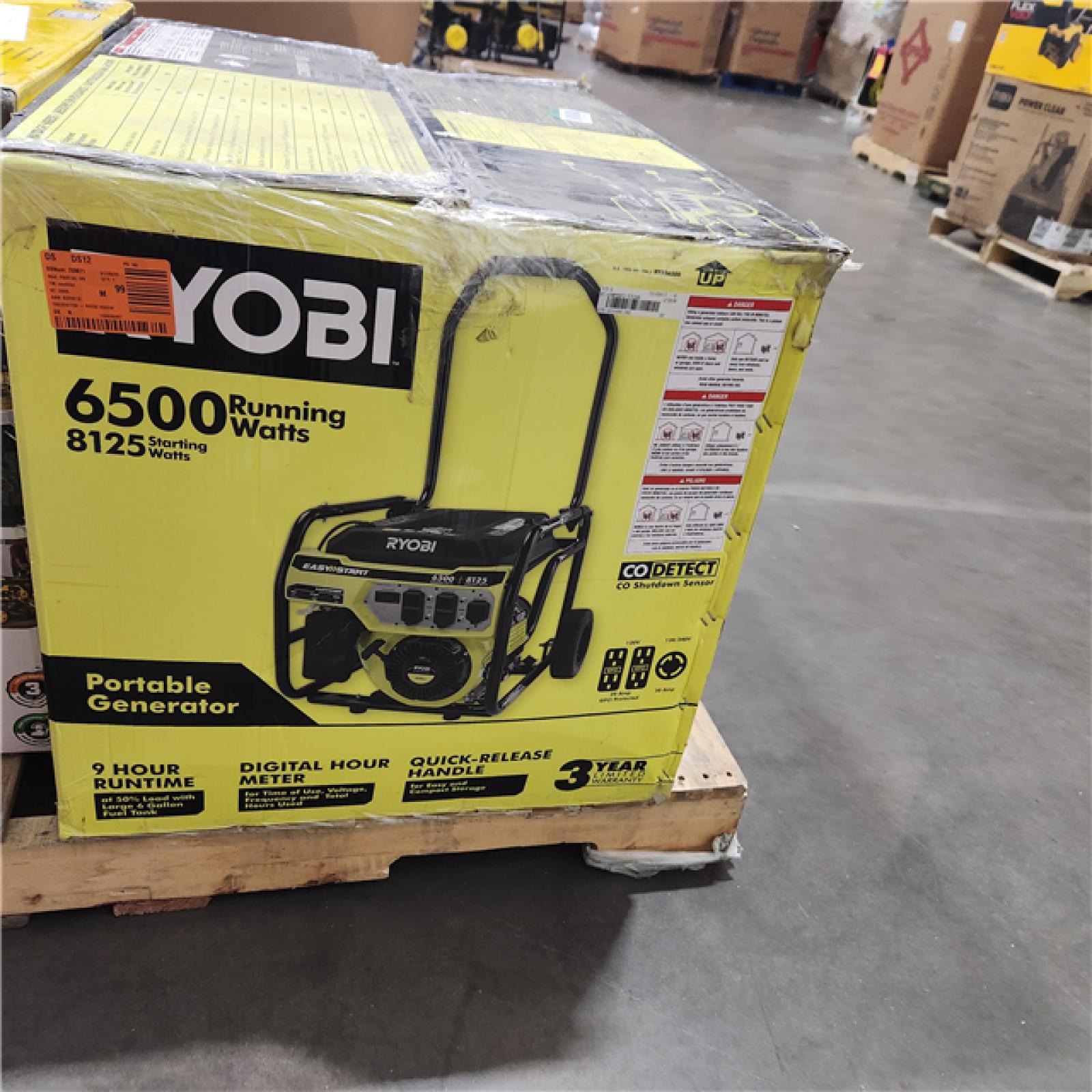 Dallas Location - As-Is RYOBI 6500-Watt Gasoline Portable Generator