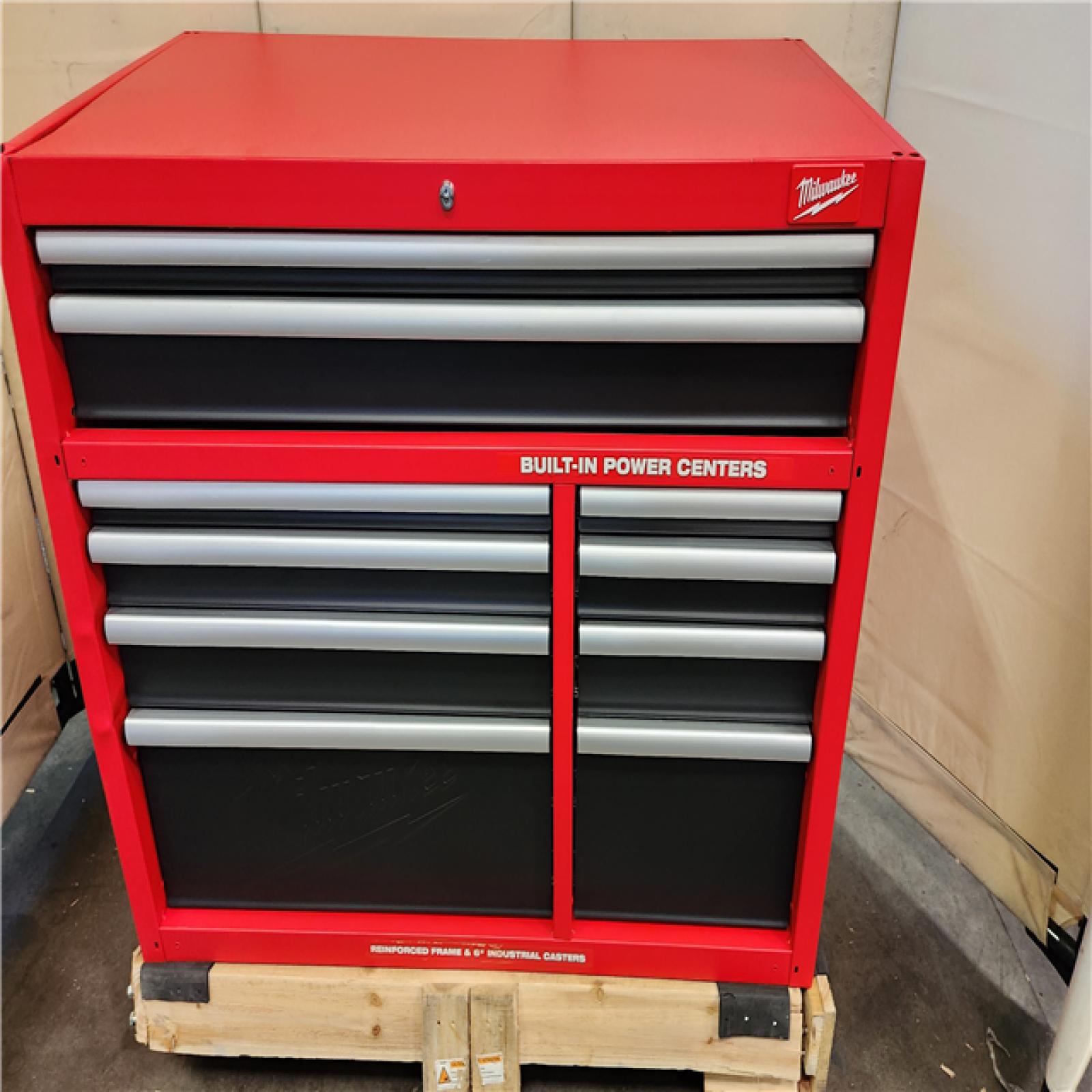 California AS-IS Milwaukee 46 HIGH CAPACITY STEEL STORAGE CHEST AND CABINET