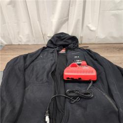 AS IS Milwaukee 306B-21L 12V Heated Hoodie Kit Black (Large) with 2.0Ah Lithium Ion Battery & Charger