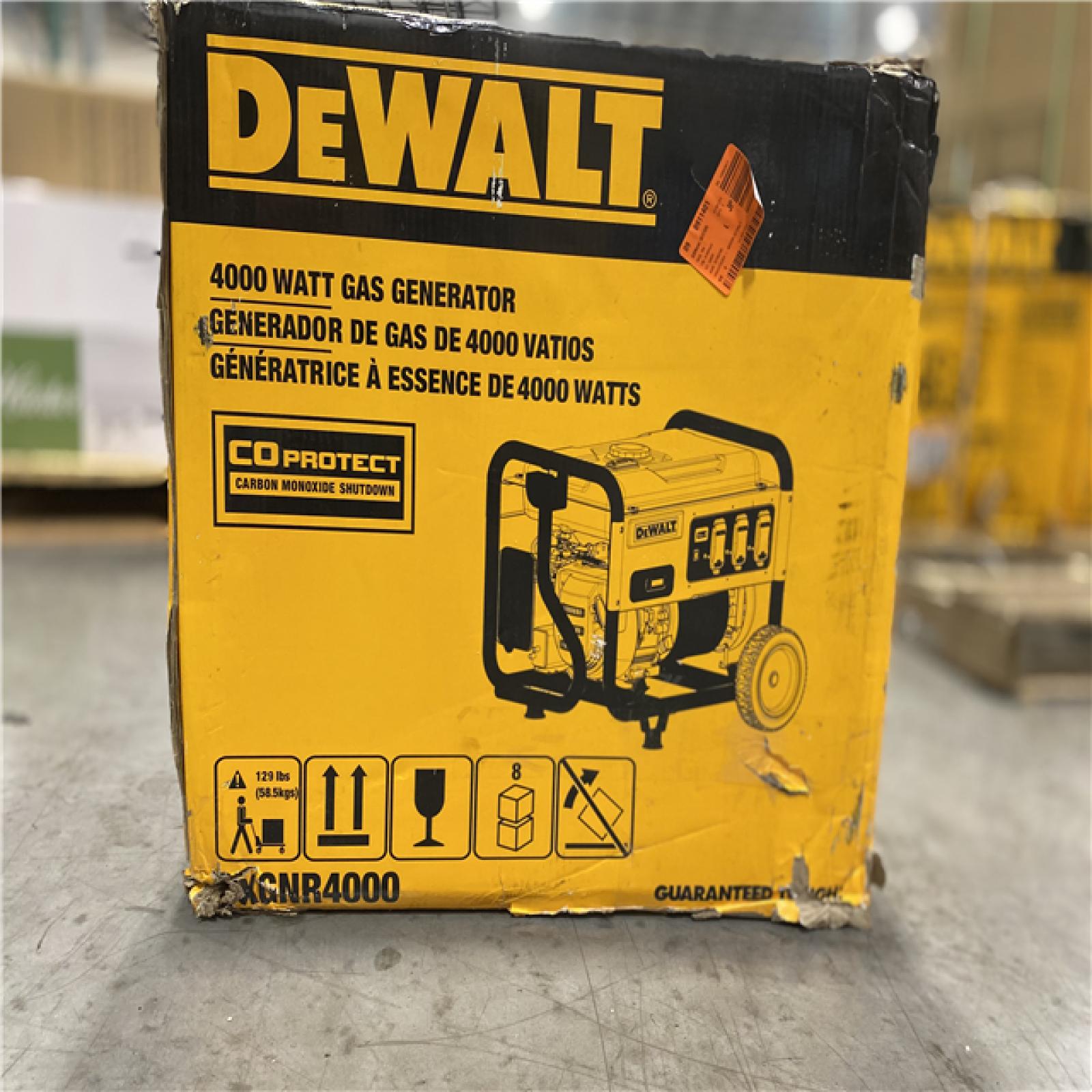 DALLAS LOCATION - DEWALT 4000-Watt Manual Start Gas-Powered Portable Generator with Premium Engine, Covered Outlets and CO Protect