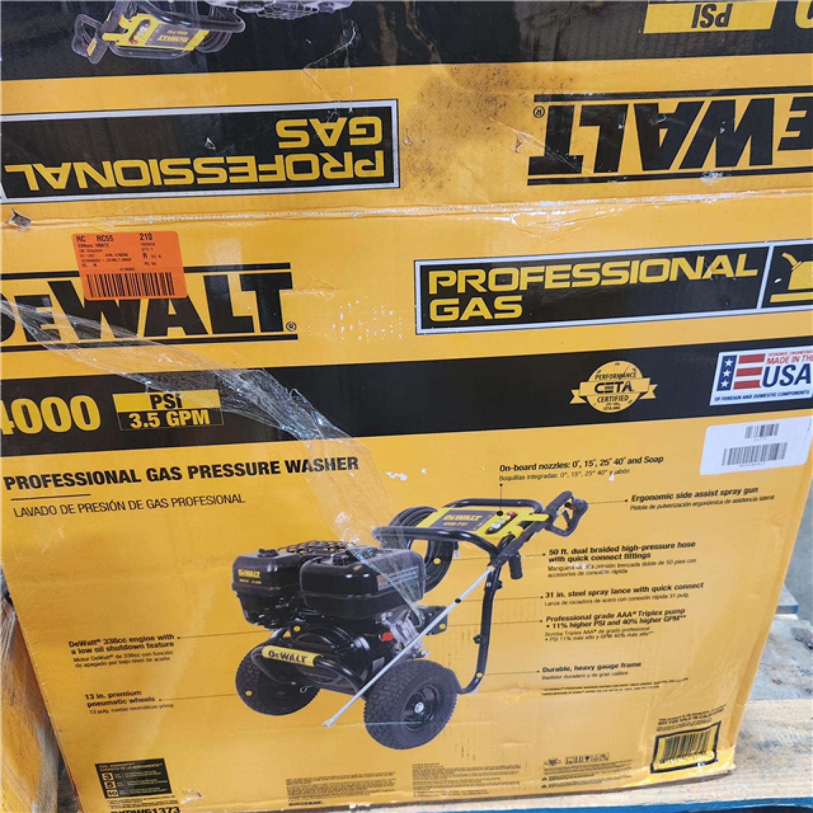 Dallas Location - As-Is DXPW61373 Dewalt 4000 PSI Gas Pressure Washer-Appears Like New Condition