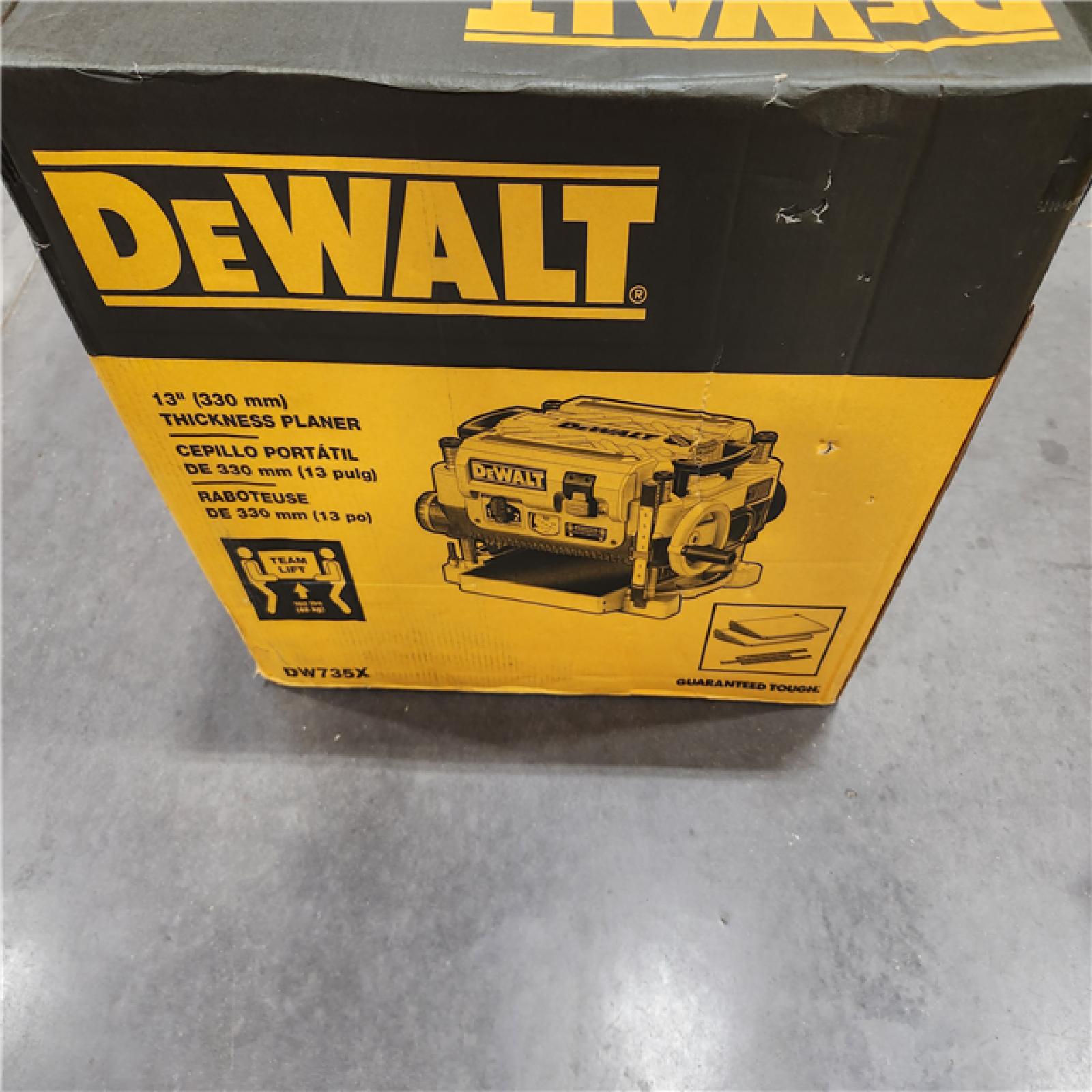 New DEWALT 15 Amp Corded 13 in. Heavy-Duty 2-Speed Thickness Planer, In Feed Table and Out Feed Table