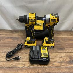 AS IS DEWALT ATOMIC 20-Volt MAX Lithium-Ion Cordless Combo Kit (2-Tool) with (2) 2.0Ah Batteries, Charger and Bag