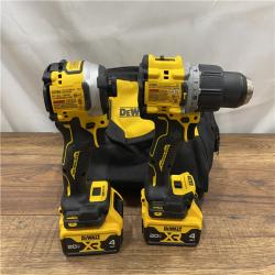 AS IS DEWALT 20V MAX XR Hammer Drill and ATOMIC Impact Driver 2 Tool Cordless Combo Kit with (2) 4.0Ah Batteries, Charger, and Bag