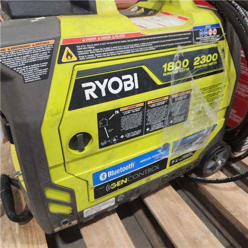 DALLAS LOCATION - AS-IS RYOBI 2,300-Watt Recoil Start Bluetooth Super Quiet Gasoline Powered Digital Inverter Generator