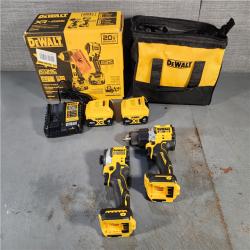 HOUSTON LOCATION - AS-IS DEWALT 20V MAX XR Hammer Drill and ATOMIC Impact Driver 2 Tool Cordless Combo Kit with (2) 4.0Ah Batteries, Charger, and Bag