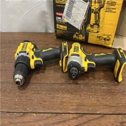 AS-ISDewalt DCK225D2 20V MAX ATOMIC Brushless Compact Lithium-Ion 1/2 in. Cordless Drill Driver and 1/4 in. Impact Driver Combo Kit with 2 Batteries 2 Ah