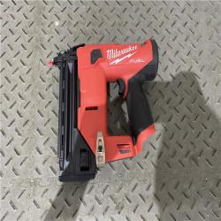 Houston location AS-IS MILWAUKEE M12 FUEL 12-Volt Lithium-Ion Brushless Cordless 18-Guage Compact Brad Nailer (Tool Only)