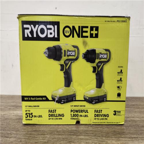 Phoenix Location NEW RYOBI ONE+ 18V Cordless 2-Tool Combo Kit with Drill/Driver, Impact Driver, (2) 1.5 Ah Batteries, and Charger