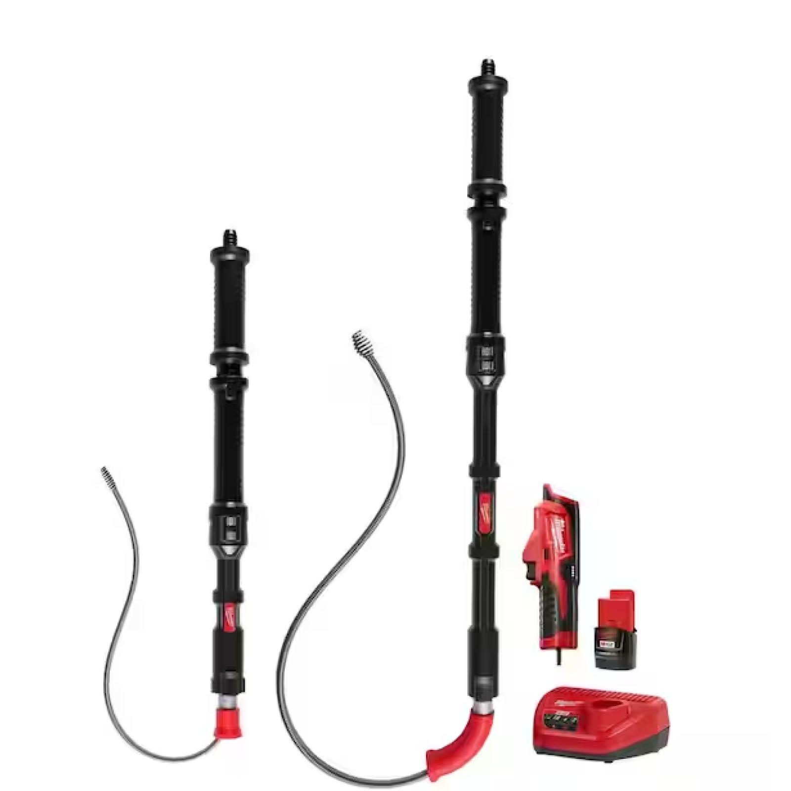 NEW! -Milwaukee M12 Trap Snake 12V Lithium-Ion Cordless 4 ft. Urinal and 6 ft. Toilet Auger Combo Kit