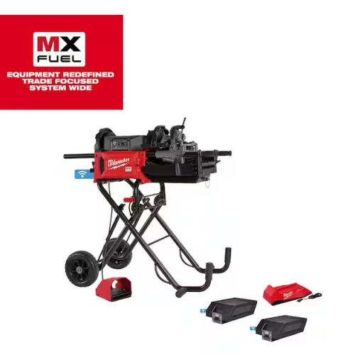 DALLAS LOCATION- LIKE NEW! Milwaukee MX FUEL Lithium-Ion Cordless 1/2 in. to 2in. Pipe Threading Machine w/(2) Batteries and Charger