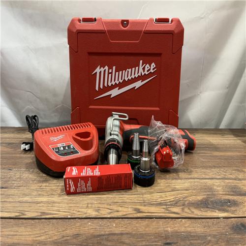 AS-IS MILWAUKEE M12 12-Volt Lithium-Ion Cordless PEX Expansion Tool Kit with (2) 1.5 Ah Batteries, (3) Expansion Heads and Hard Case