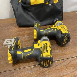 AS-ISDEWALT 20V MAX Cordless Brushless Hammer Drill/Driver 2 Tool Combo Kit with FLEXVOLT ADVANTAGE