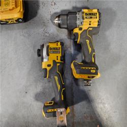 HOUSTON LOCATION - AS-IS DEWALT 20V MAX XR Hammer Drill and ATOMIC Impact Driver 2 Tool Cordless Combo Kit with (2) 4.0Ah Batteries, Charger, and Bag